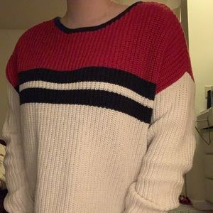 Kendall and Kylie Red, White and Blue Sweater